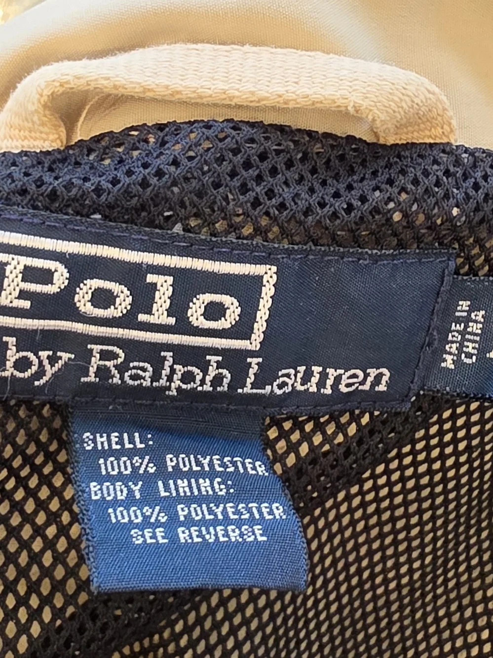 Polo by Ralph Lauren Beige Lightweight Zip-Up Jacket